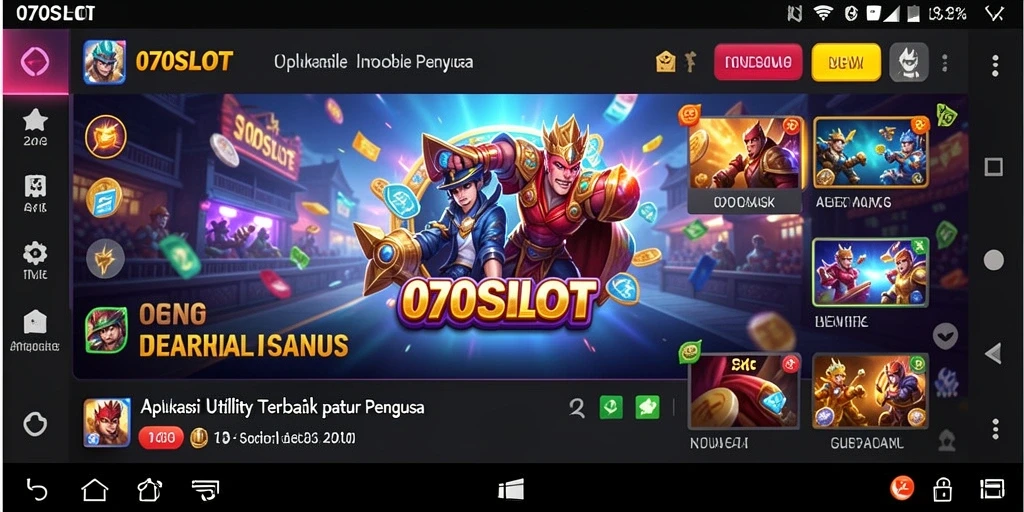 Tampilan antarmuka pengguna 070SLOT yang intuitif dan modern.
