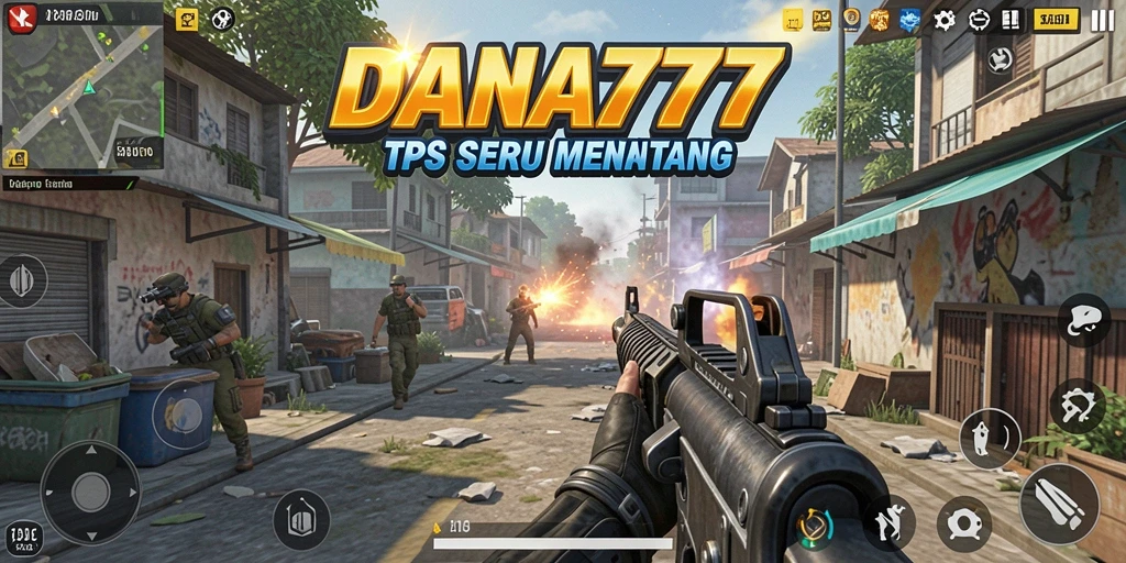 Screenshot DANA777 menunjukkan aksi seru dalam pertempuran TPS.