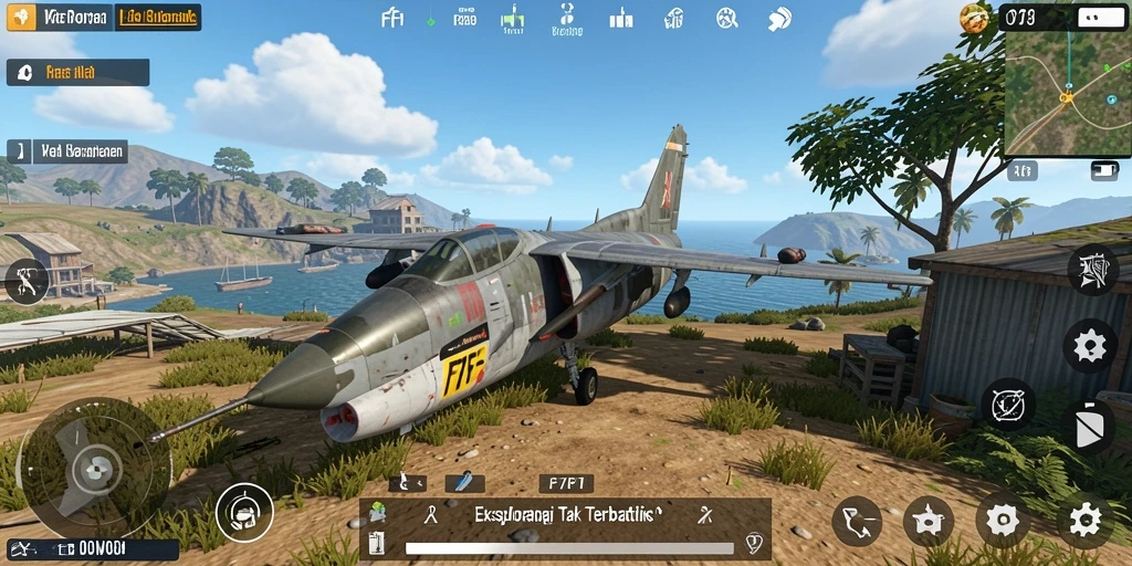 Gameplay F7F7 menampilkan eksplorasi dunia luas yang memukau.