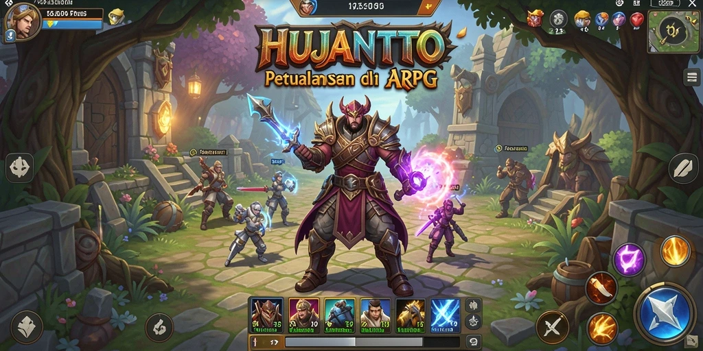 Tampilan gameplay seru di HUJANTOTO dengan aksi pertempuran intens.