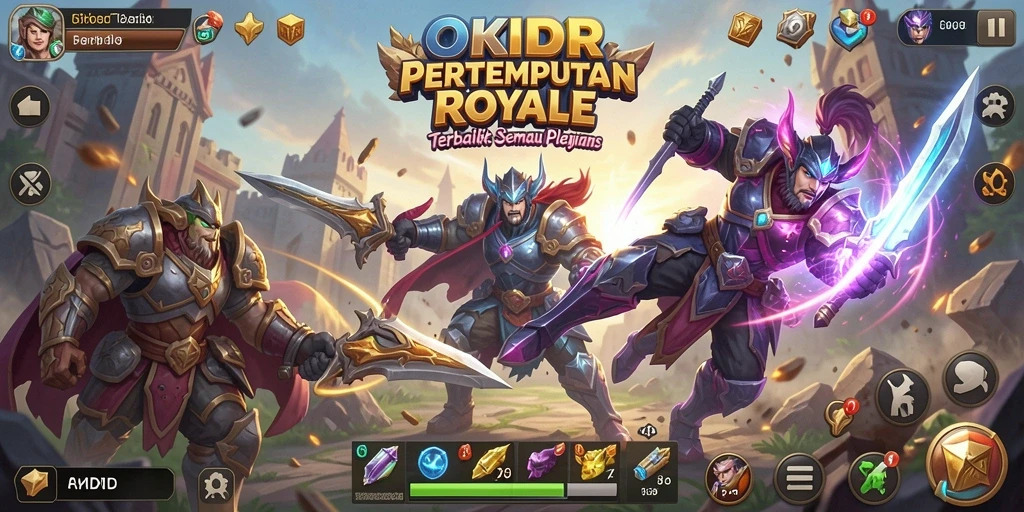 Screenshot gameplay OKIDR yang menampilkan aksi pertempuran seru.