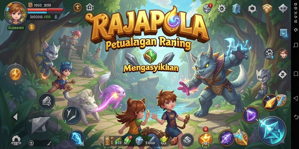 Gameplay seru dengan aksi pertarungan dinamis di RAJAPOLA.