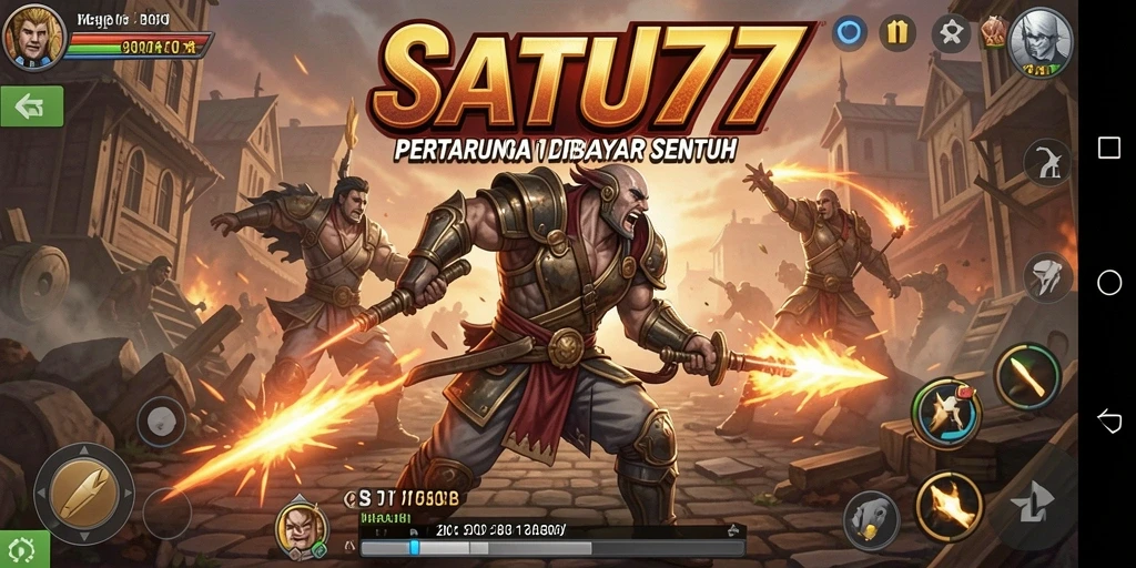Tampilan gameplay SATU77 yang mendebarkan dan penuh aksi.
